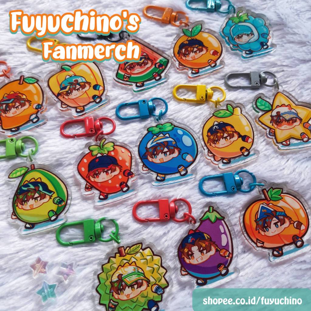 Gantungan Kunci Elemental & Fusion BoBoiboy - Fruit Edition - [BoBoiBoy Fanmerch Acrylic Keychain]