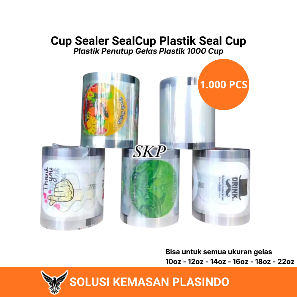 Cup Sealer / SealCup / Plastik Seal Cup / Plastik Cup Sealer / Plastik Penutup Gelas Plastik (±)1000