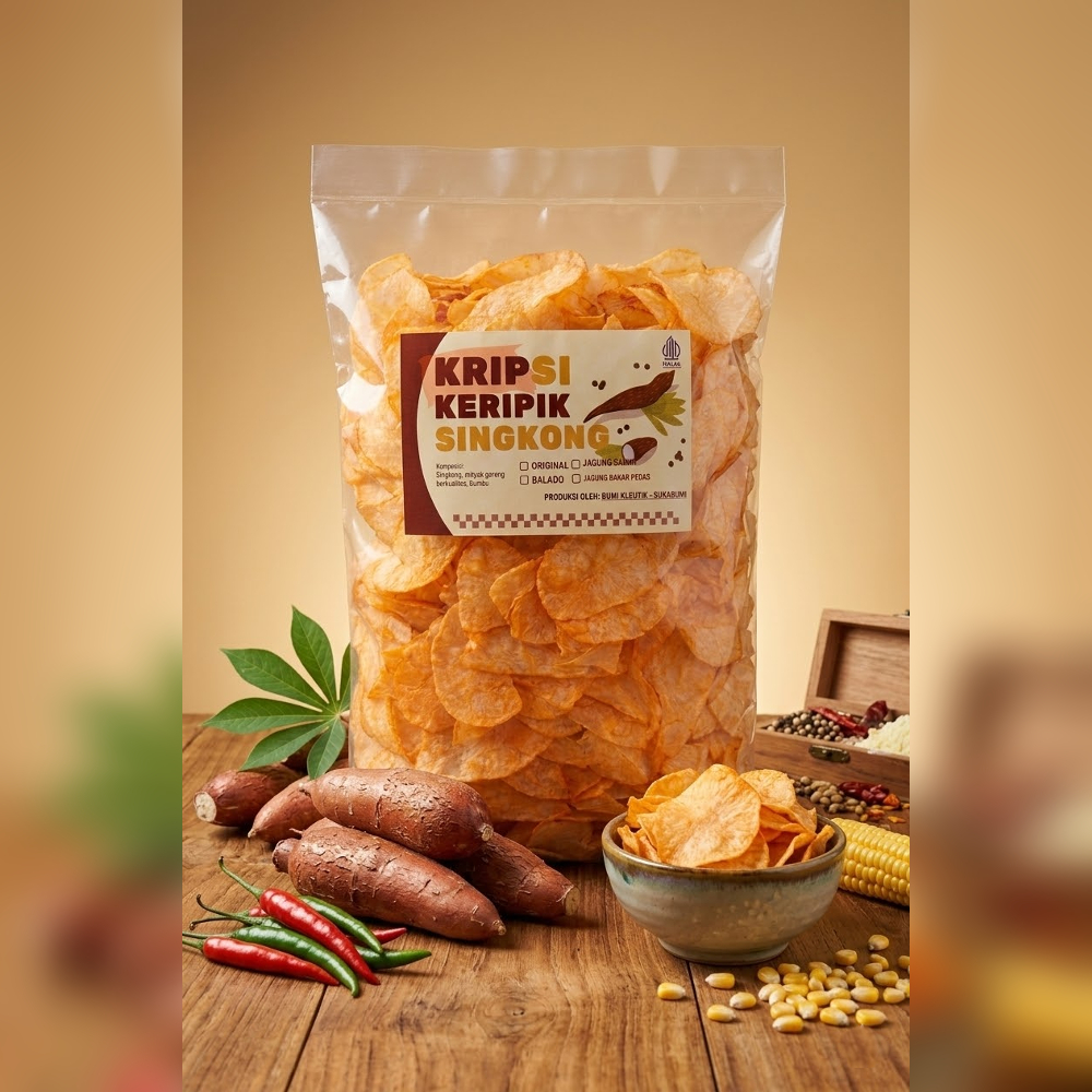 Keripik Singkong Sukabumi Renyah Gurih | Snack Crispy 3 KG