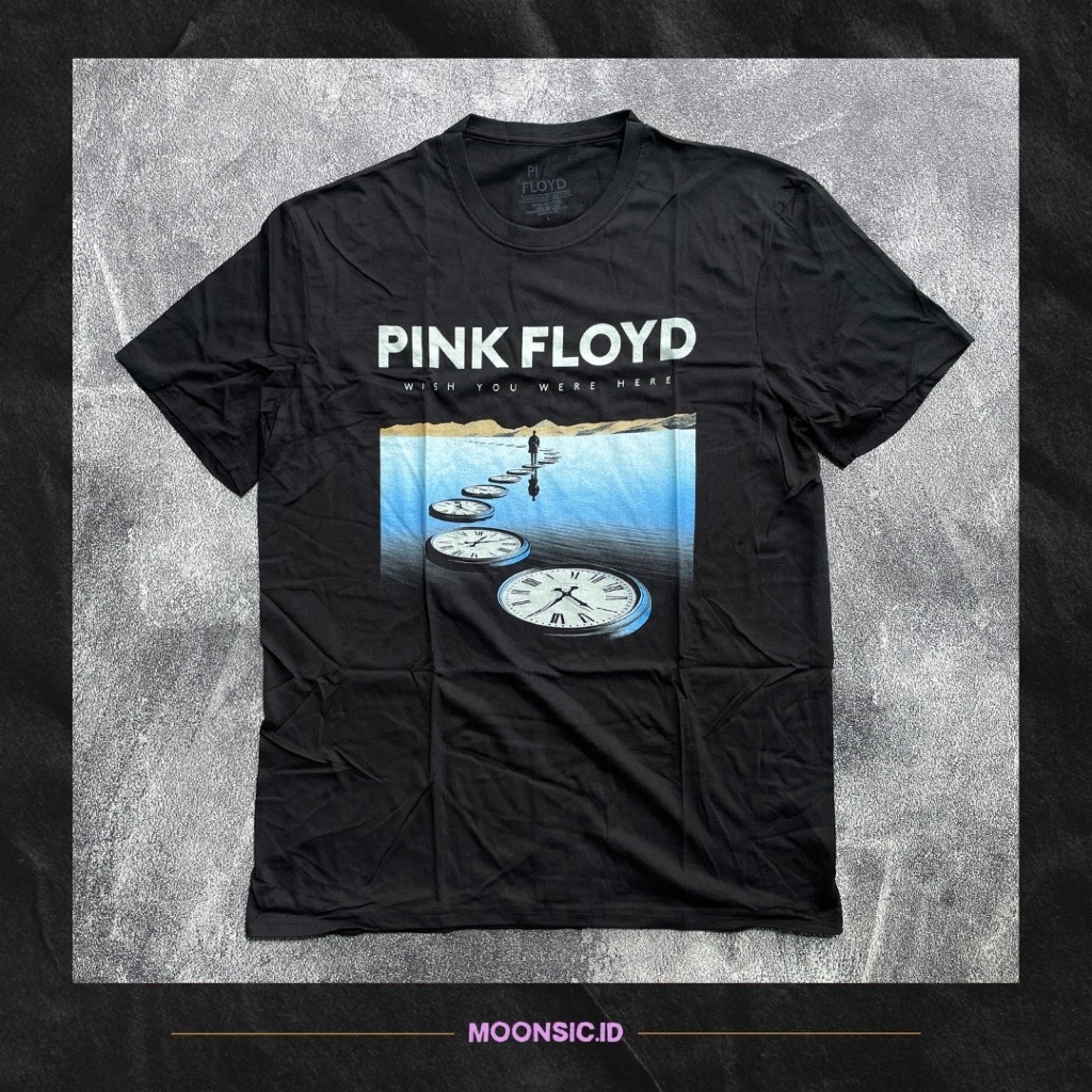 T-Shirt / Kaos Band Official Pink Floyd - Clocks