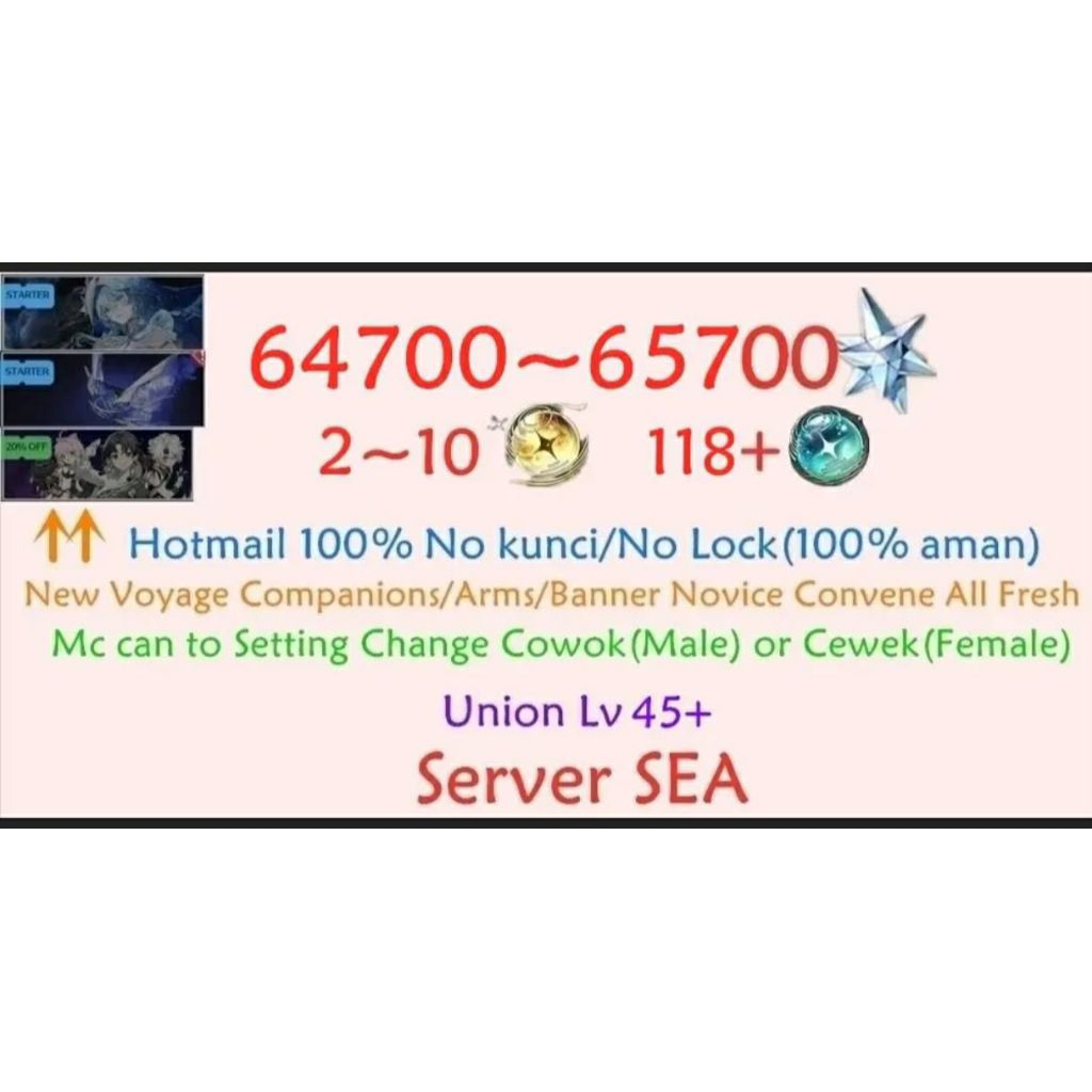 [SEA] Akun Wuthering Waves Standard Reroll Account