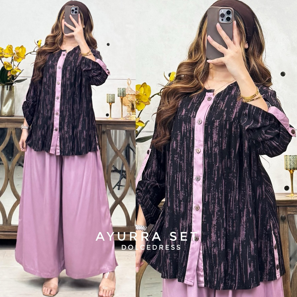 AYURRA By Dolce Dress Setelan Celana Setelan Kulot