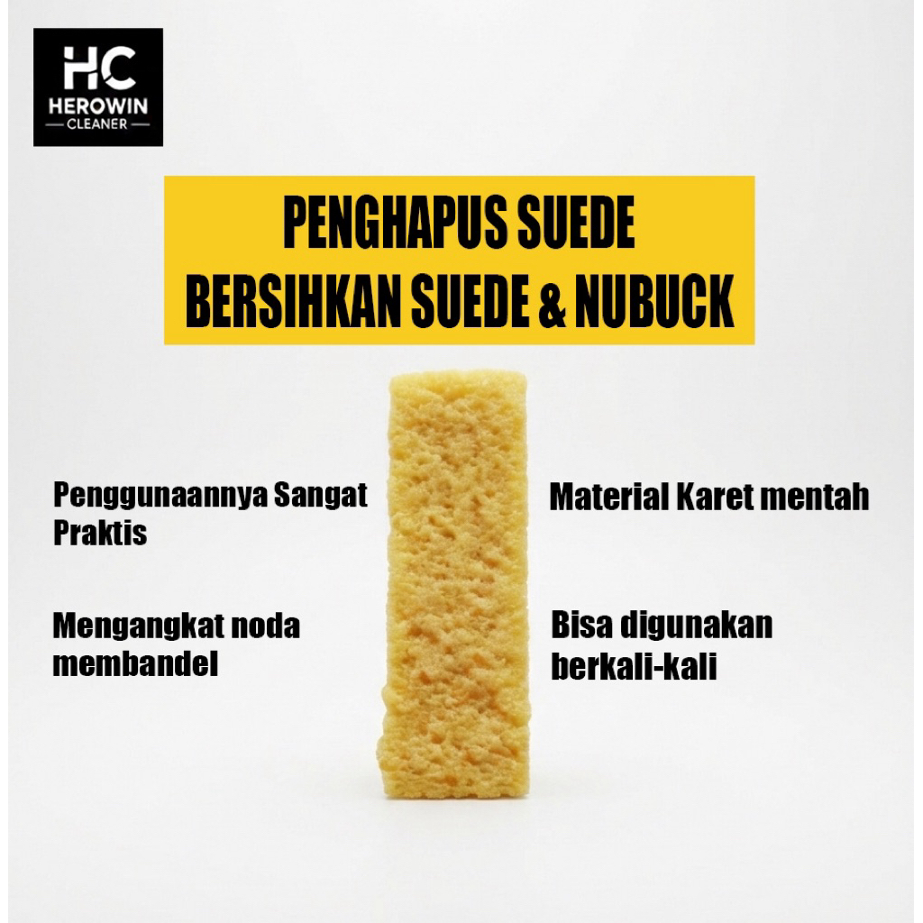 Herowin Penghapus Premium Pembersih Sepatu Suede & Nubuck - Penghapus Sepatu Suede - Pembersih Tas S