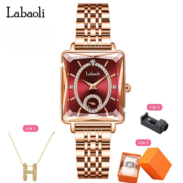 Labaoli ONEON Jam Tangan Wanita Original Anti Air Terbaru Persegi Rantai Kecil Mewah Fashion Seri La