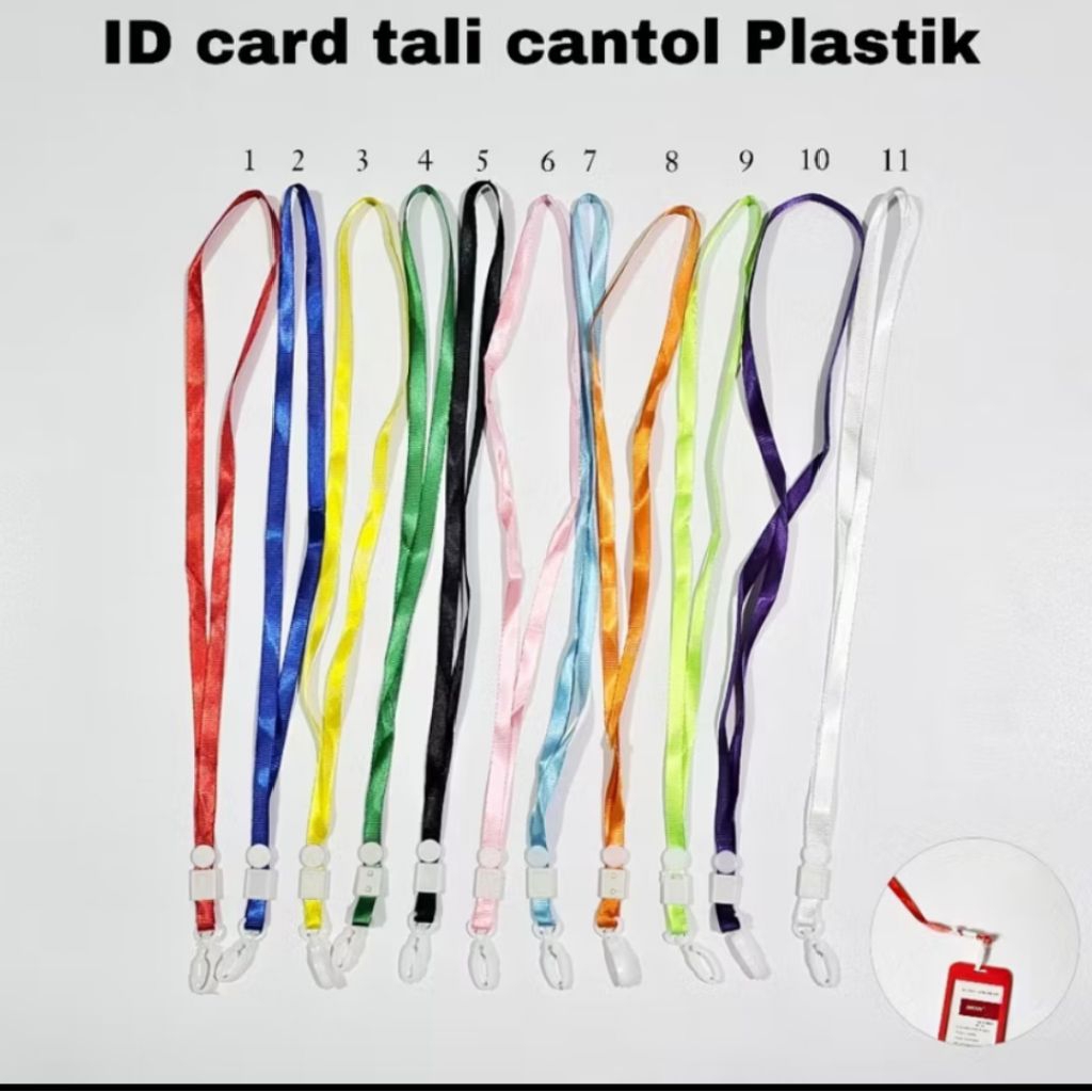 (HarfyStore)Tali gantungan ID Card type cantol Plastik /Lanyard ID Card/Tali Lanyard /Tali gantungan