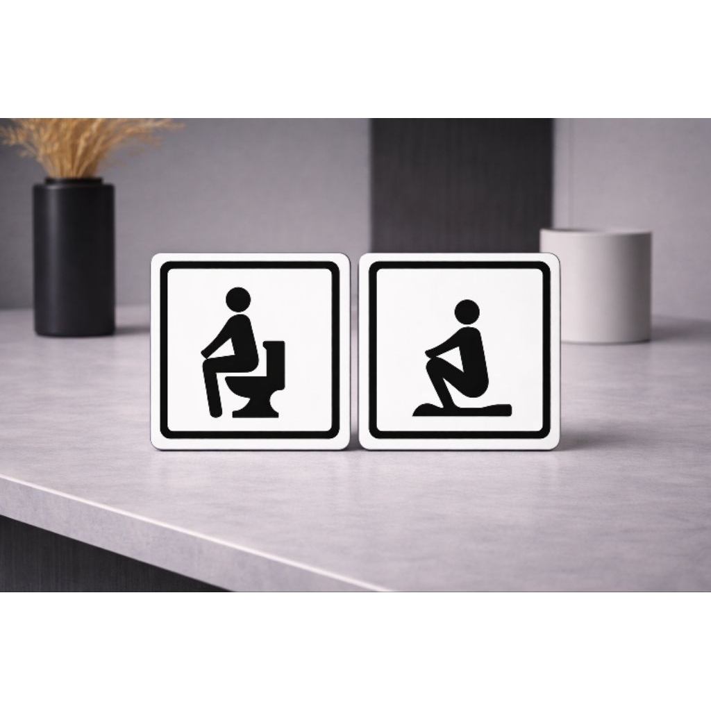 Tanda Toilet Duduk / jongkok