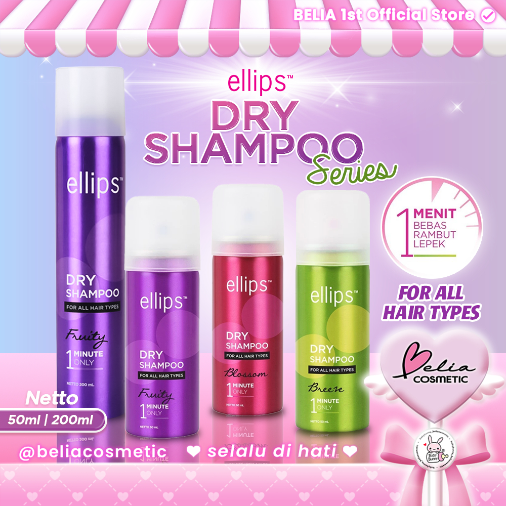 [ BELIA ] ELLIPS Dry Shampoo 50 mL 200 ml | Sampo tanpa bilas 1 Minute Only