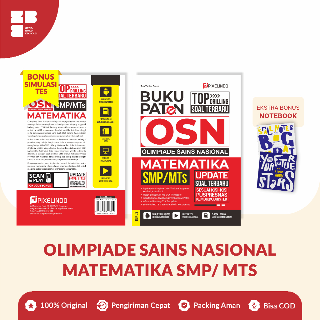 BUKU OSN MATEMATIKA SMP/MTS - PREDIKSI SOAL HOTS + PEMBAHASAN MATERI LENGKAP OSN SMP/MTS 2025