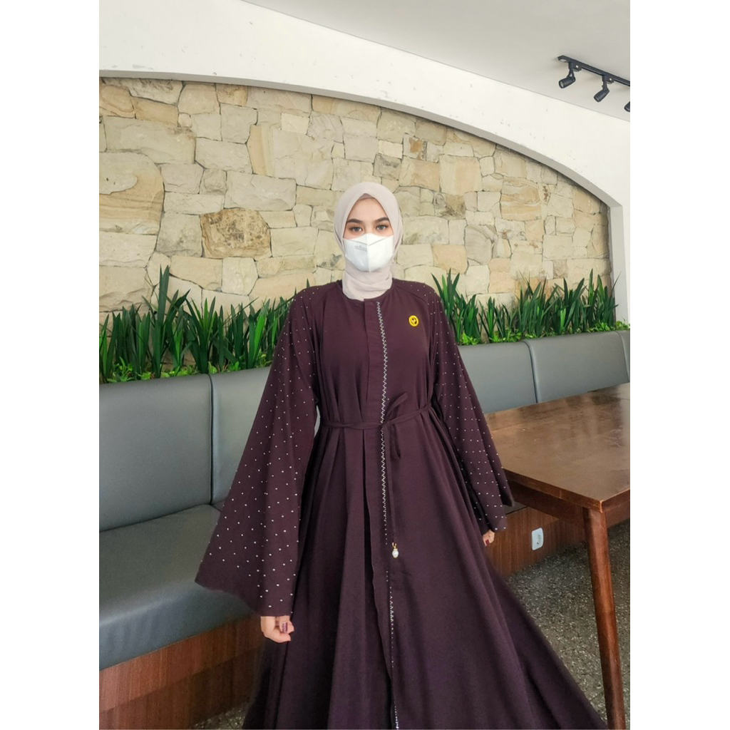 Marbella Dress Abaya Mewah Premium Gamis Wanita Busui By Otty Lux