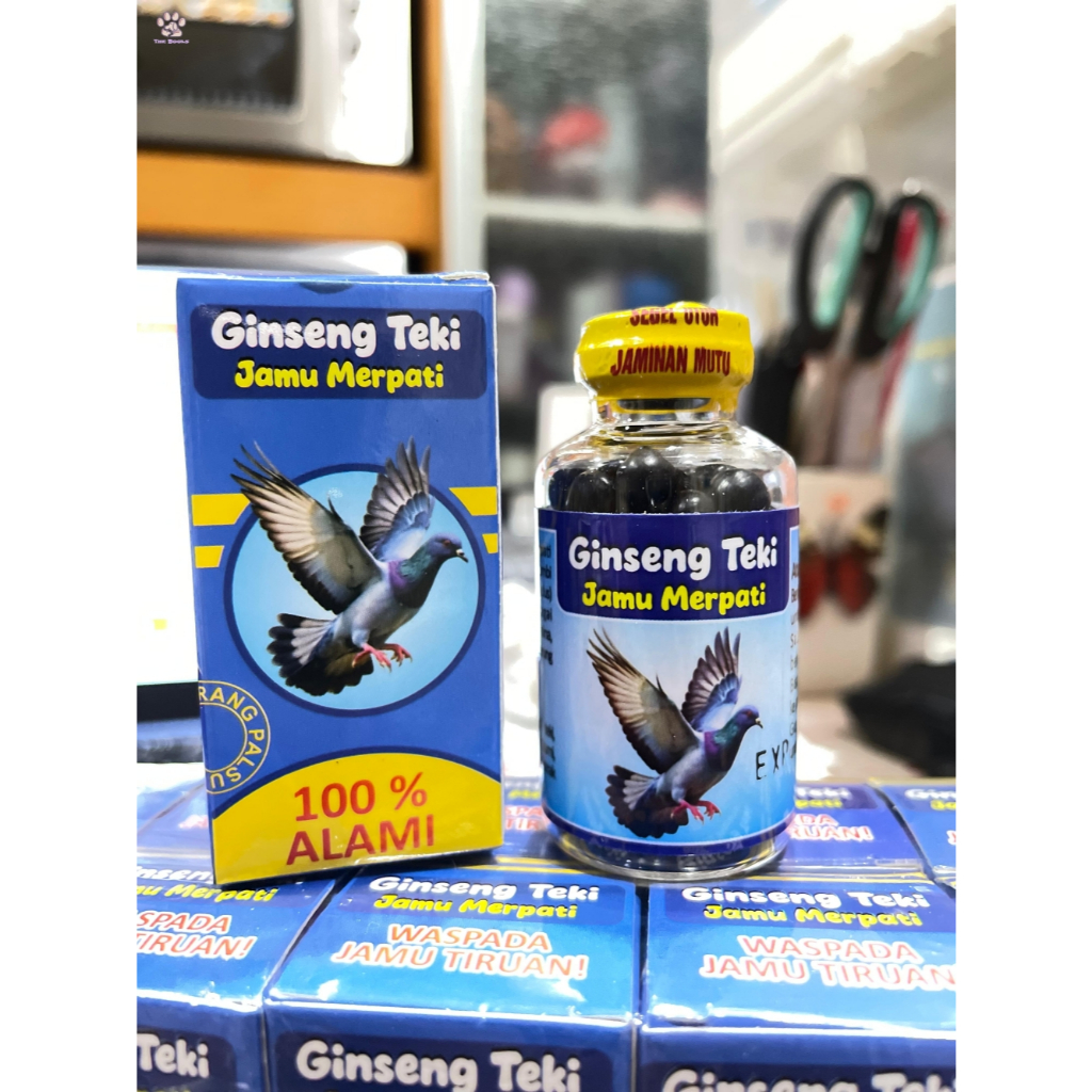(The Bool's) Ginseng Teki Doping Merpati 100 pil Jamu Herbal Vitamin Obat Burung Merpati Balap Kolon