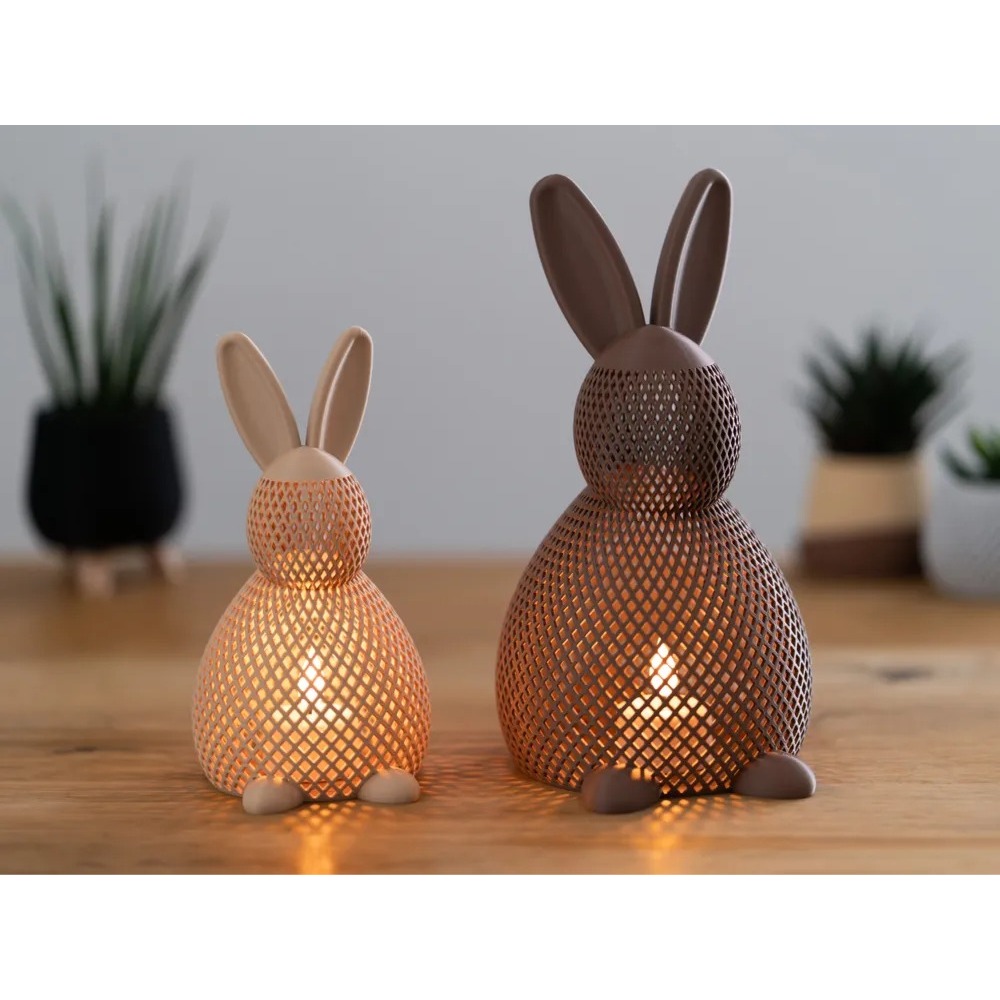Tempat Lilin Kelinci Paskah - Meshed Easter Bunny Tea Light