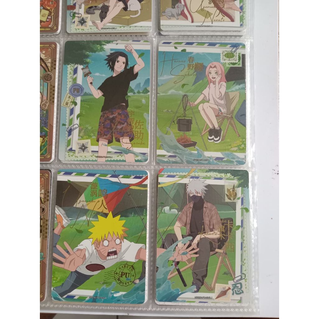 KARTU NARUTO PU SET 4 PCS TIM 7  KAYOU