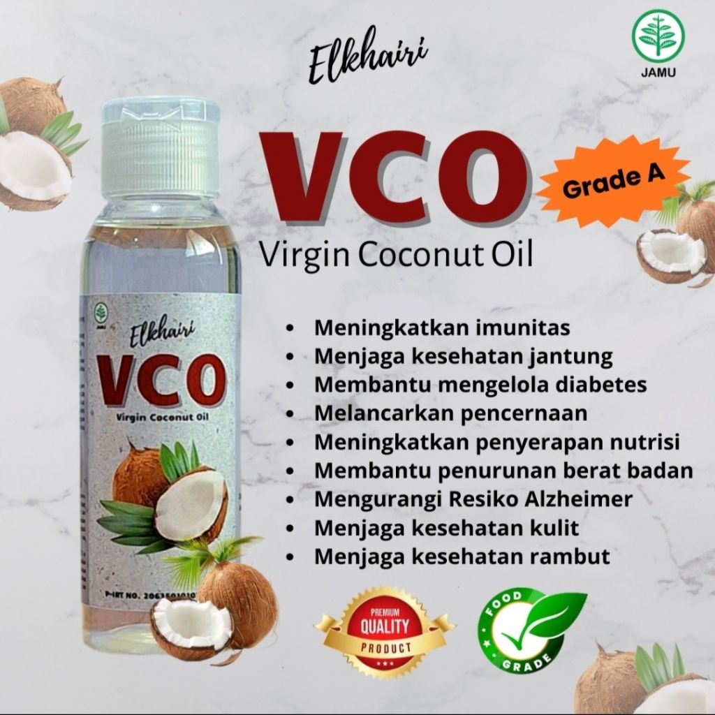 VCO Virgin Coconut Oil 100ml/ VCO Premium Grade A/ Virgin Coconut oil minyak kelapa murni asli origi