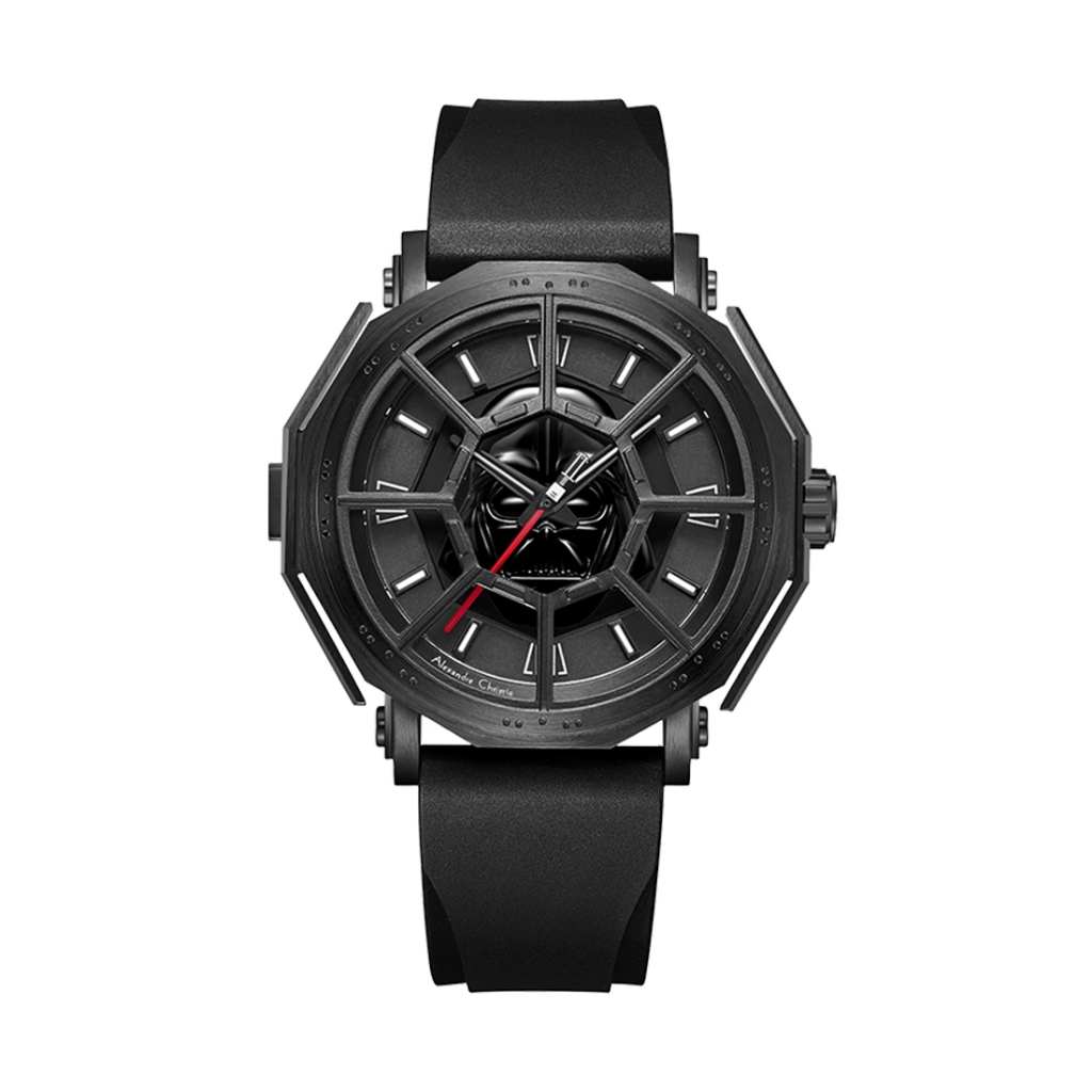 Jam Tangan Alexandre Christie Star Wars Darth Vader Limited Edition Gift Set Men Black & White Dial 