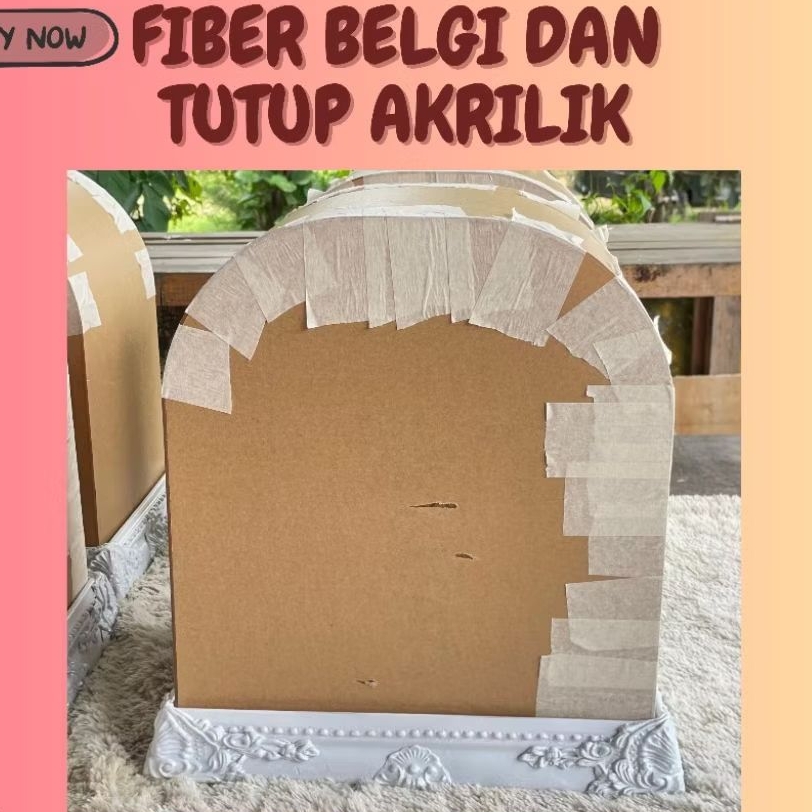 BOX HANTARAN BELGI SET ISI 4 + TUTUP AKRILIK | BOX SESERAHAN PERNIKAHAN