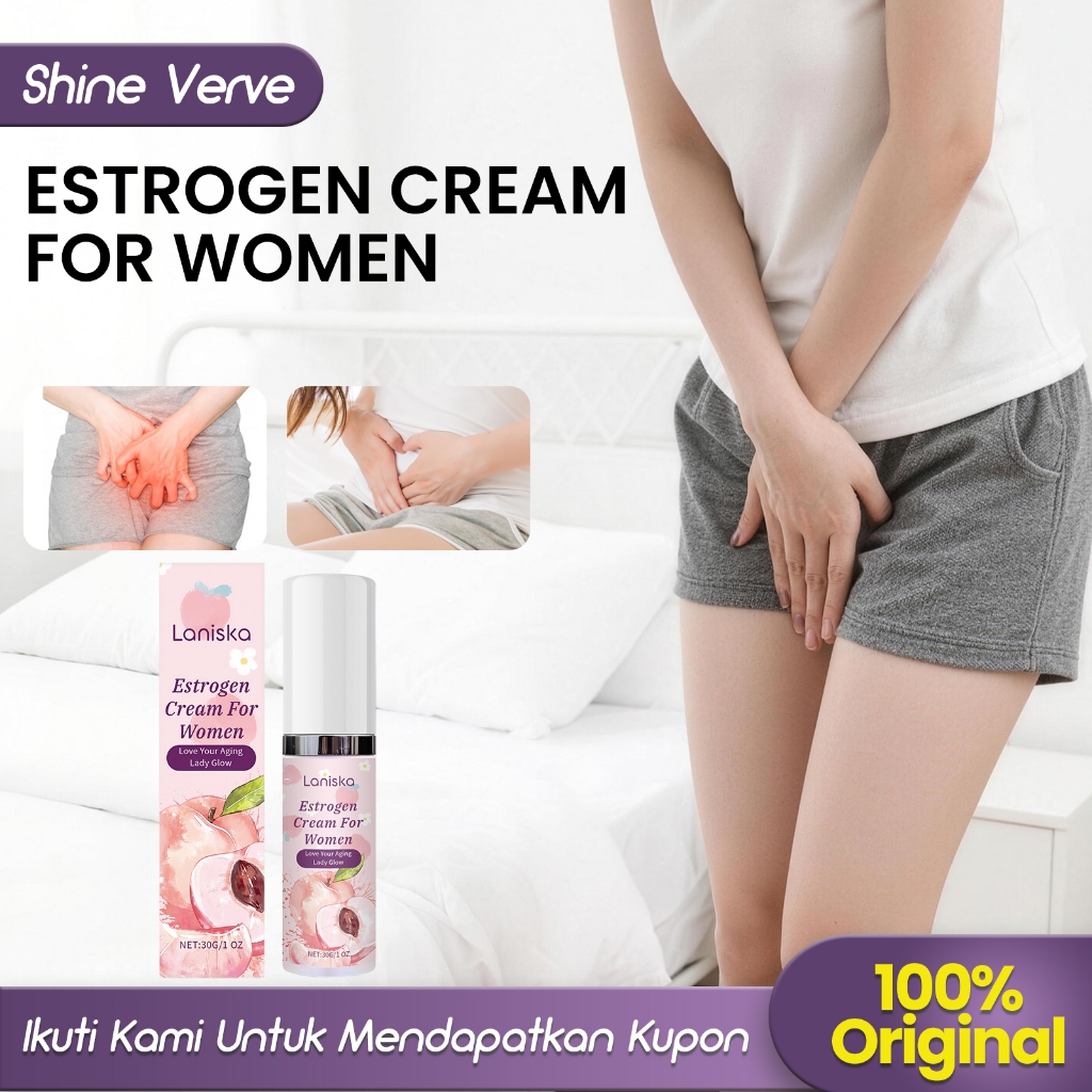 Laniska Estrogen Cream For Women 30g Perawatan Vagina Alami Estrogen Booster Menyelaraskan Hormon Fe