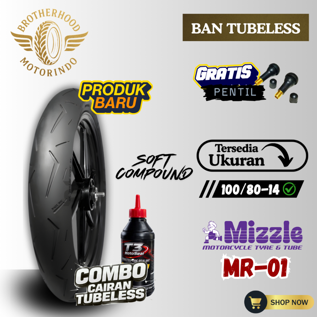 BAN MIZZLE MR 01 SOFT COMPOUND ( 100/80-14 ) SOFT COMPOUND RING 14 / BAN BALAP / SOFT COMPOUND MIZZL