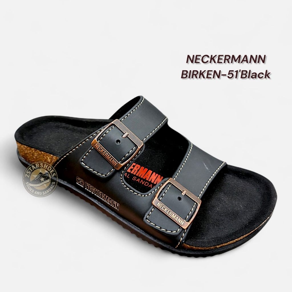 neckerman birken-51 black sandal slop casual pria neckerman berkualitas premium tersedia sz 39-43