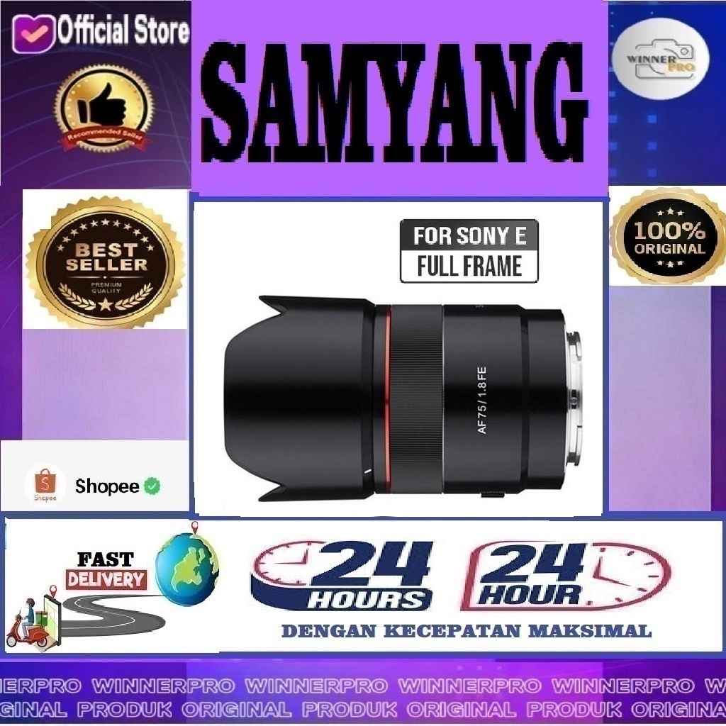 Samyang AF 75mm f1.8 for Sony E Mount Samyang 75mm f1.8 FE Lens