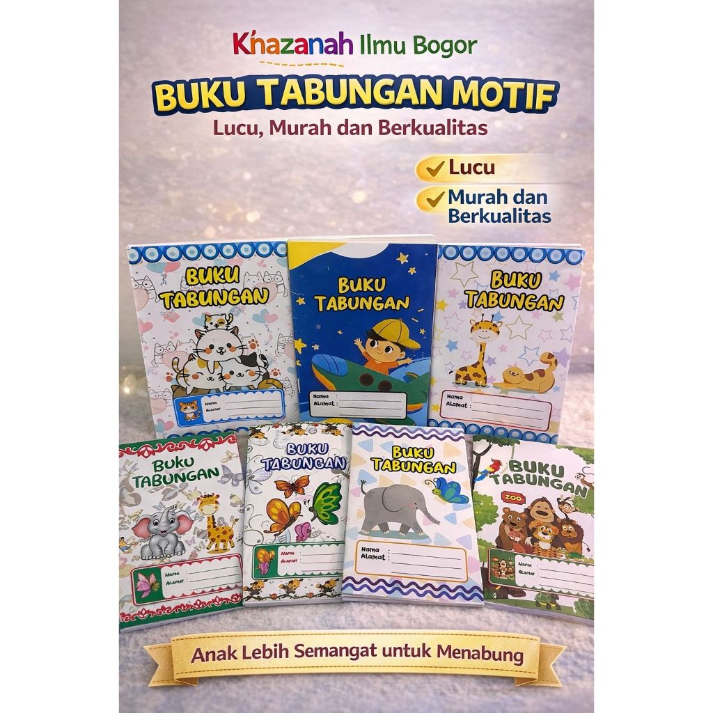 (COD) buku tabungan lucu anak-anak