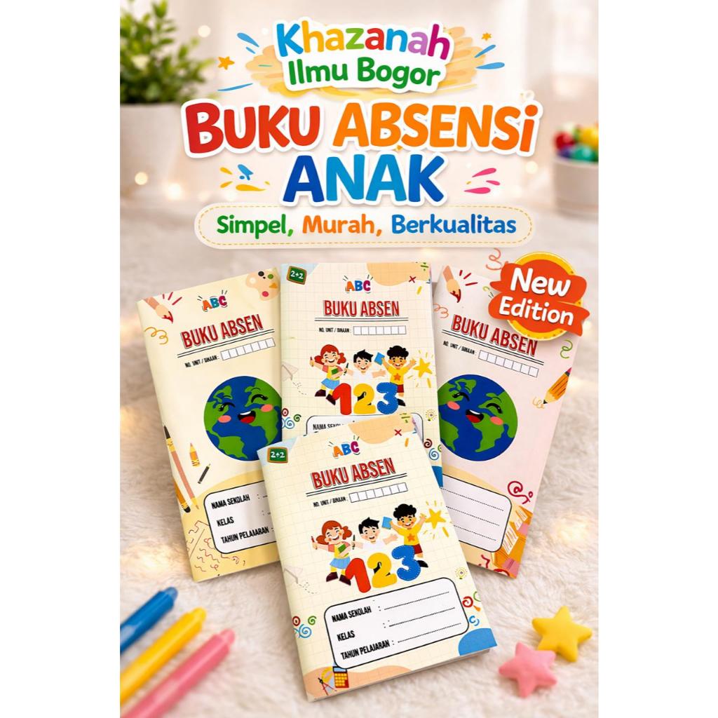 (COD) Buku absen anak/ absensi siswa lucu TK, PAUD, RA
