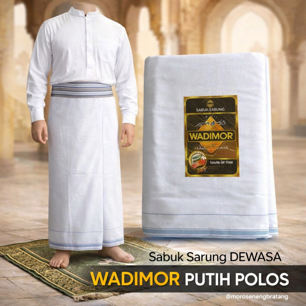 Sarung DEWASA WADIMOR PUTIH POLOS