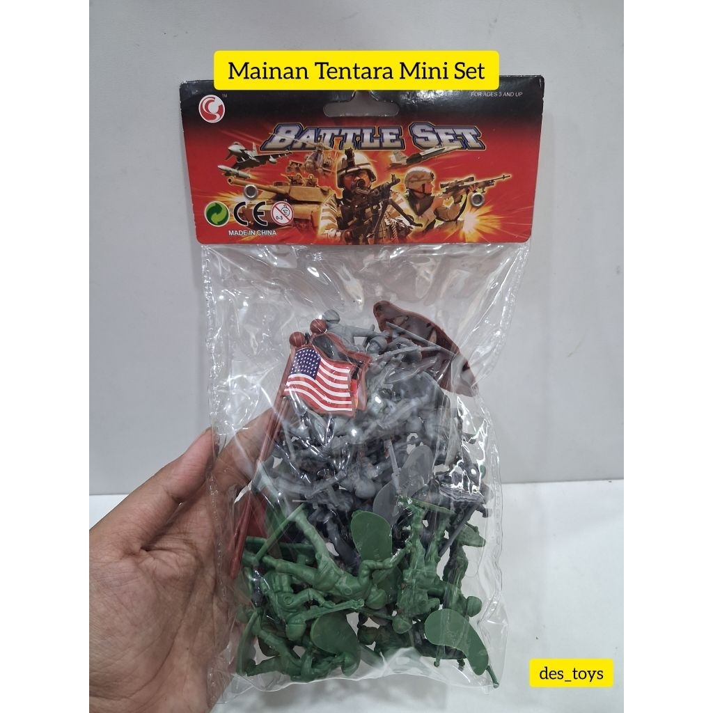 NEW MAINAN ANAK TENTARA ARMY KECIL ISI BANYAK / MAINAN MINIATUR TENTARA MINI PLASTIK