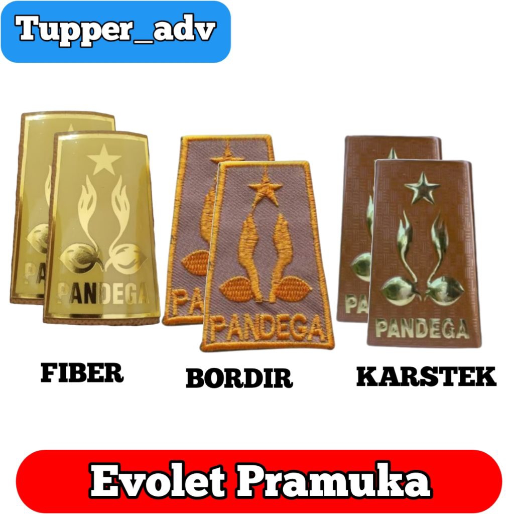 Tku Pandega Bordir / Tku Pandega Fiber / Tku Pandega Karstek / Dek Pundak Pramuka Bordir  Fiber Loga