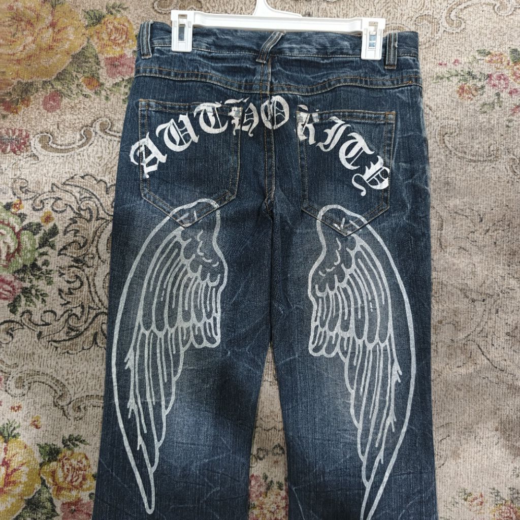 jeans petir backprint