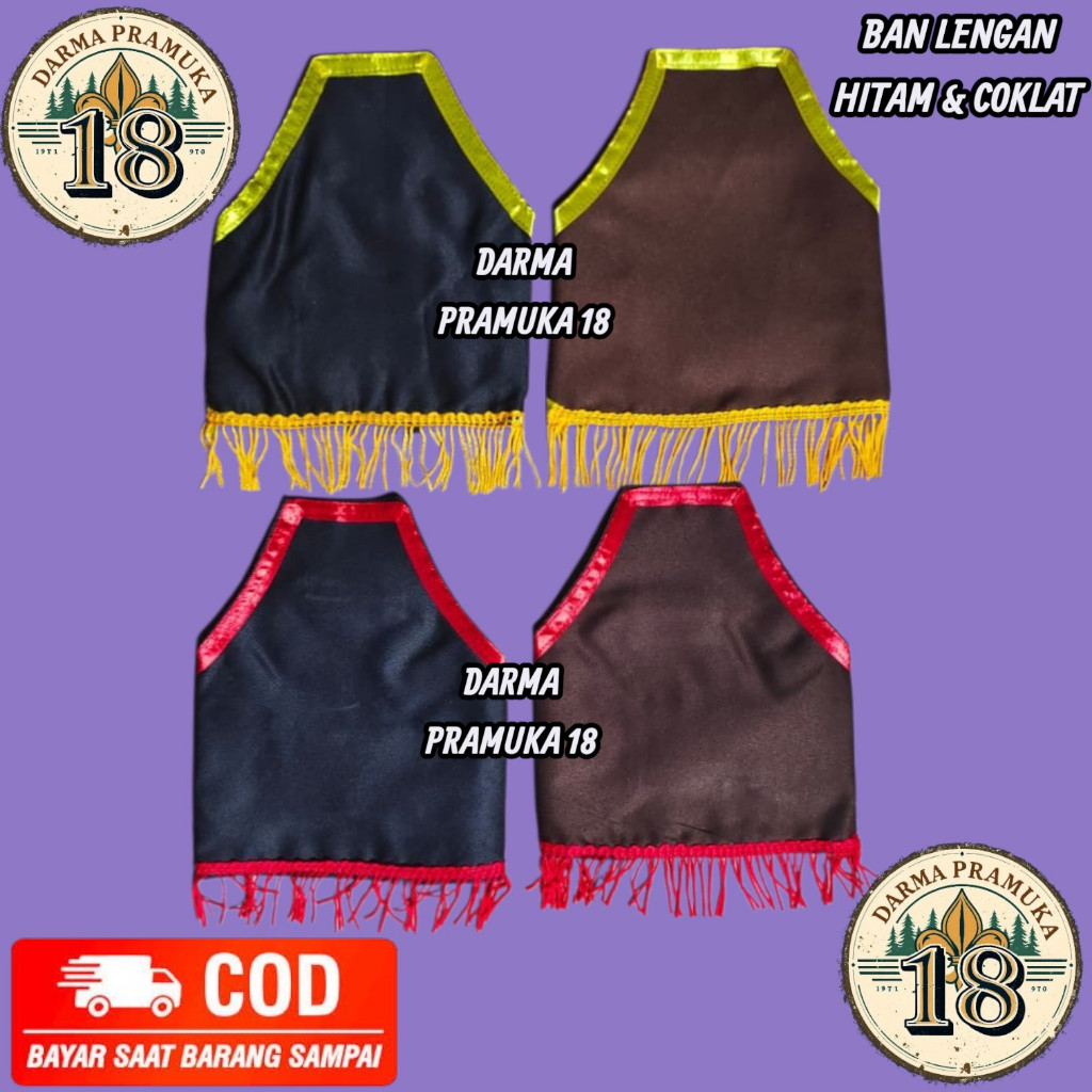 Ban Lengan Pramuka / Ban Tangan Pramuka perekat ready 4 warna