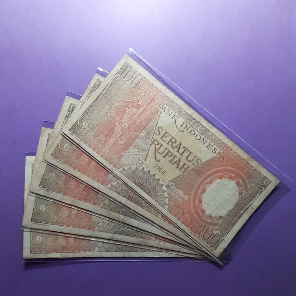 Uang kuno 100 rupiah seri pekerja tahun 1964