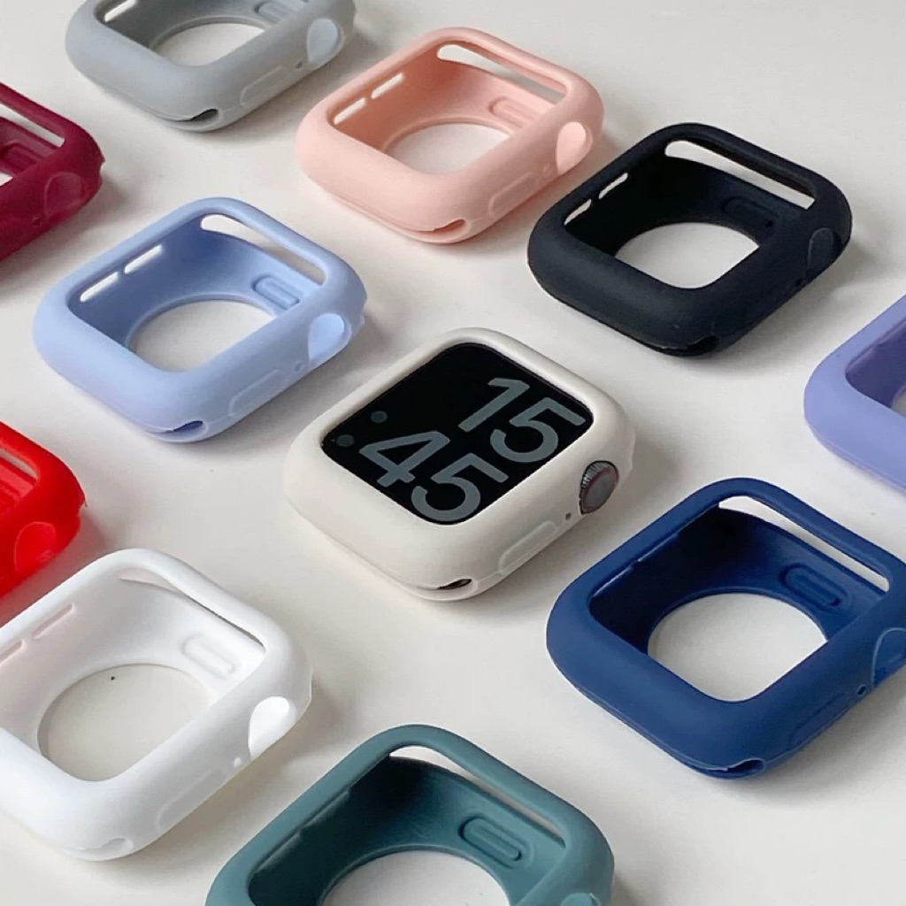 Silicon Rubber Case Apple Watch iWatch IWO Series 44mm 42mm 38mm 40mm 2 3 4 5  cover bumper soft