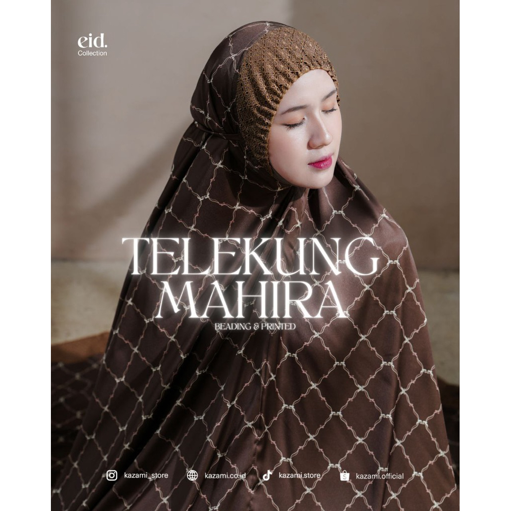 READY STOCK TELEKUNG AINUN MAHIRA BY KAZAMI/Mukena Printing Kazami/Mukena Ainun Kazami/Ori Kazami