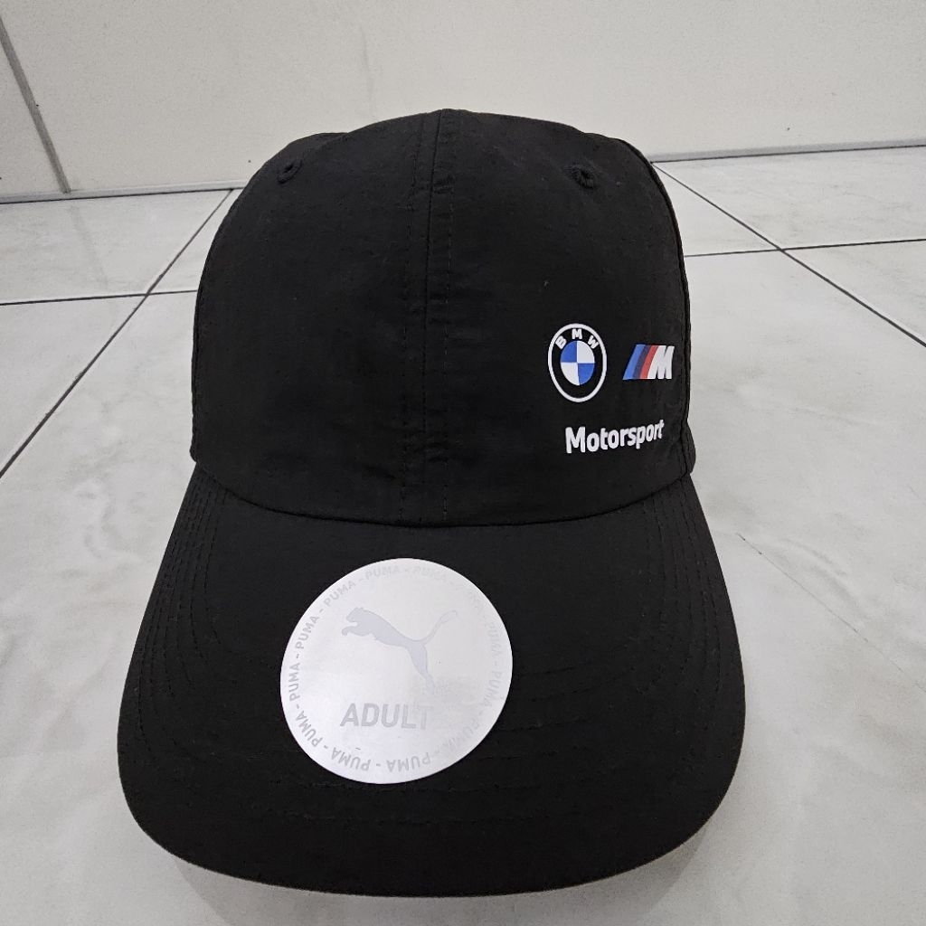 PUMA Topi Unisex Heritage BMW M Motorsport Size Adult Hitam Original
