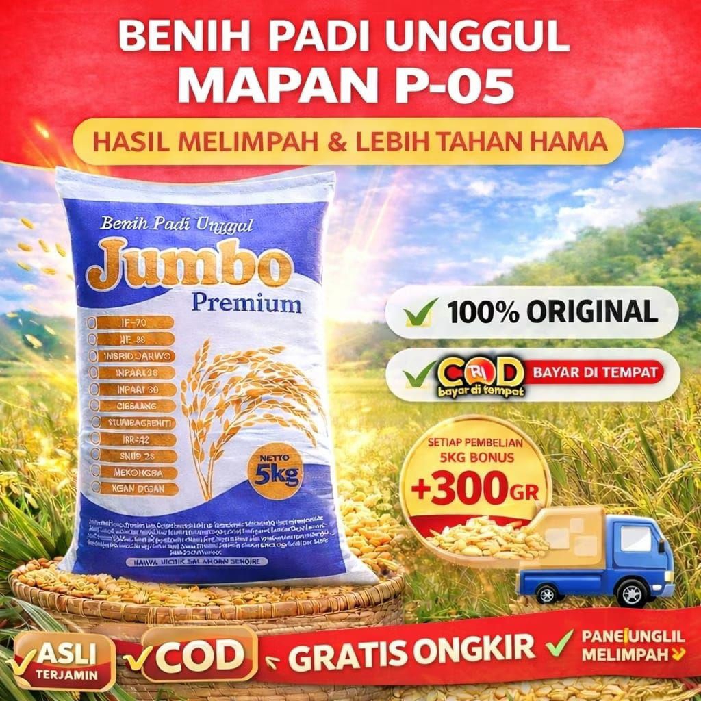 bibit padi benih padi unggul MAPAN P-05 original kemasan 5kg