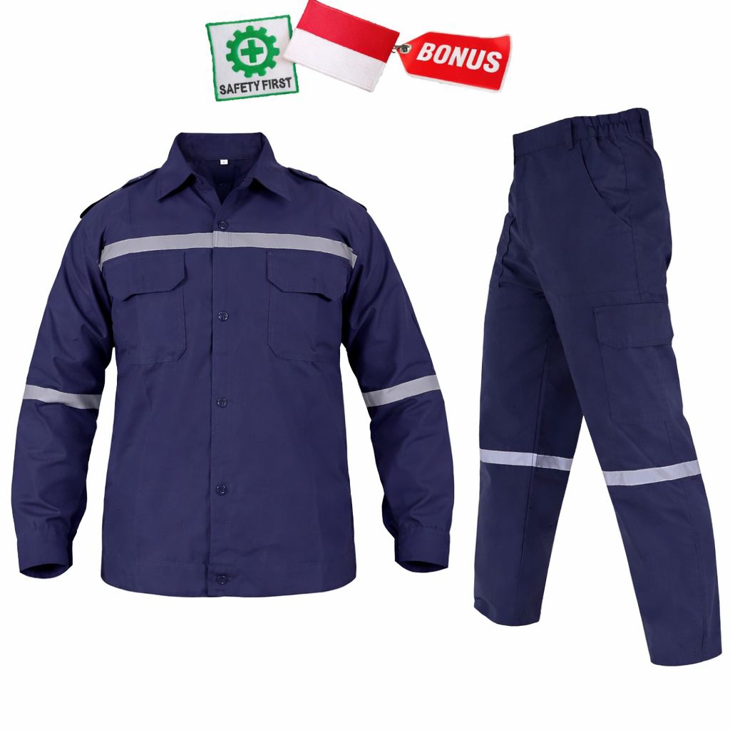 Setelan Wearpack Safety Wellder Seragam Kerja Operator Proyek Bengkel Mekanik