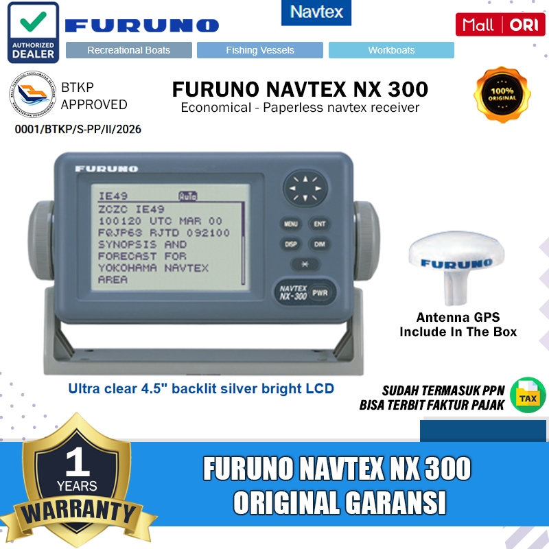 FURUNO Navtex NX 300 NX300 NX-300 Furuno Navtex Receiver Nx 300 Original Garansi Resmi