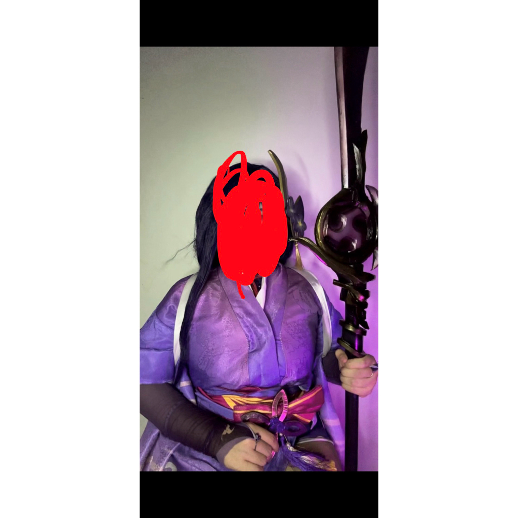 WTS weapon t0mbak Raiden Shogun (engulfing lightning) HQ - properti cosplay genshin impact