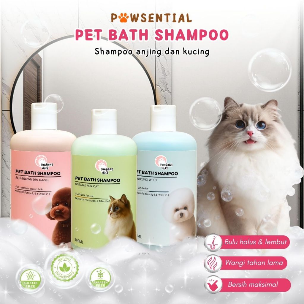 Shampo Kucing Anti Rontok Pelebat Bulu - Shampoo Kucing Cegah Bulu Rontok - Shampoo Anjing Kucing An
