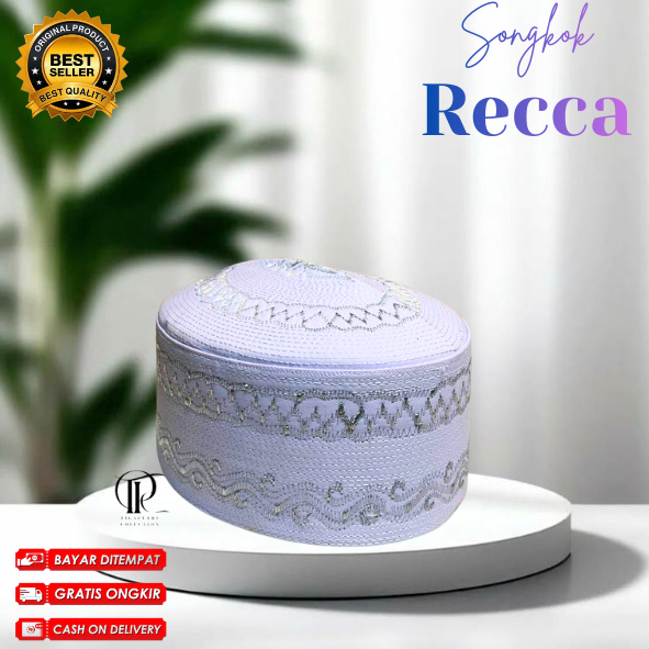 Songkok Recca Premium Peci Pria Anak Dewasa Motif Bordir Emas