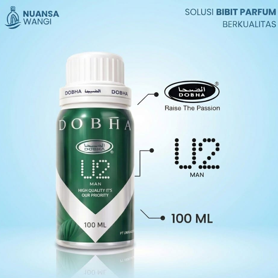BIBIT PARFUM MURNI U2 Man By Dobha 100ml - Segel
