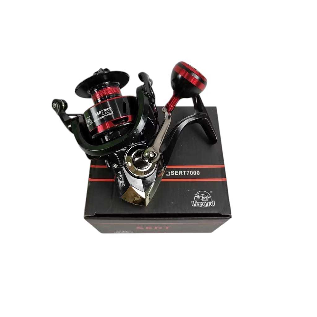 Reel Lizard Sert 6000-7000 spinning gear ratio 4.7:1 gulungan pancing