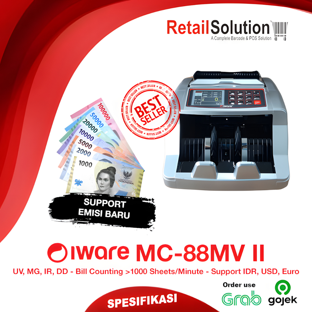 Money Counter Penghitung Uang UV MG IR DD - IWARE MC88MVII MC-88MVII MC88 MVII MC-88MV II