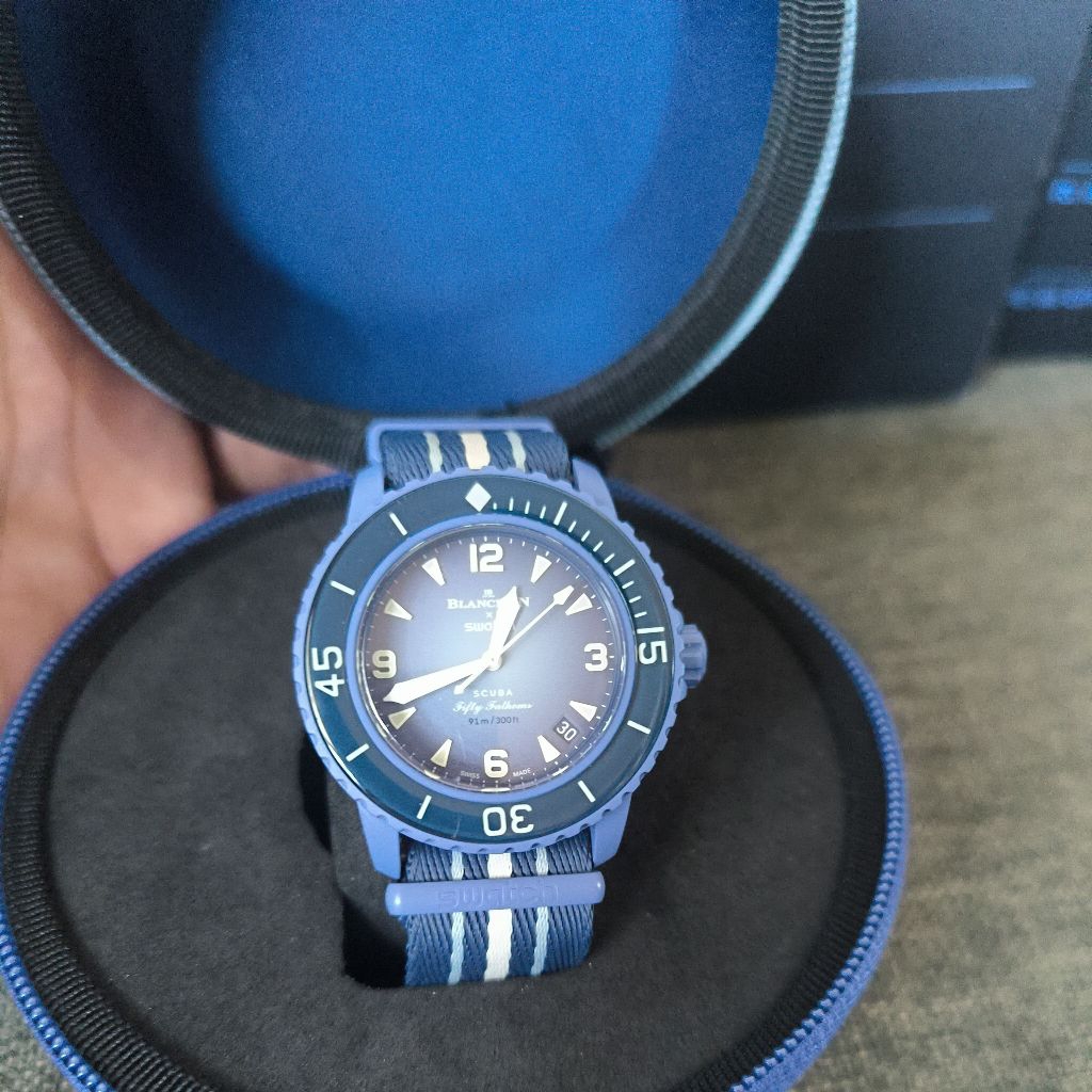 swatch x blancpain Atlantic ocean blue