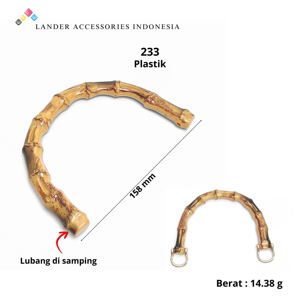 Handel Gagang tas Bambu Pegangan Tas LANDER / Handle Bag / HB-233