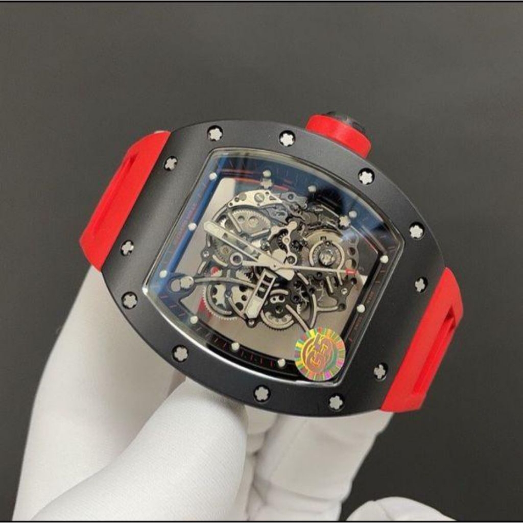 JAM TANGAN RM055 BUBBA WATSON TALI KARET MERAH SWISS MATIC JAM TANGAN AUTOMATIC JAM TANGAN ANALOG ME