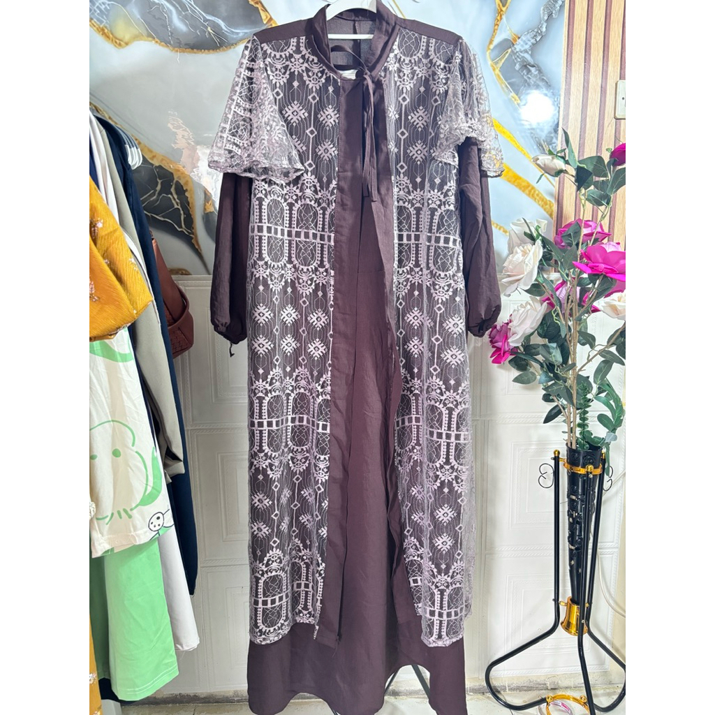gamis brokat busui