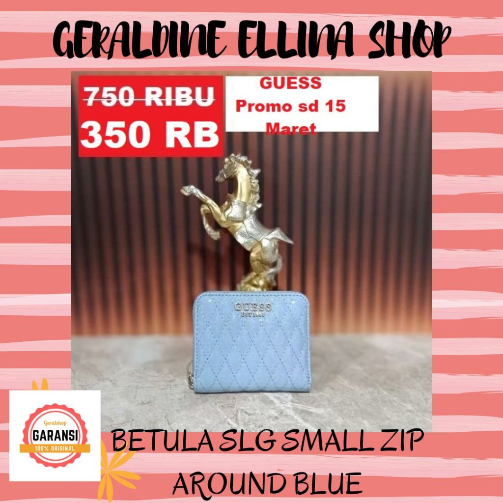 Dompet wanita GUESS wallet SALE original seri BETULA SLG SMALL ZIP AROUND