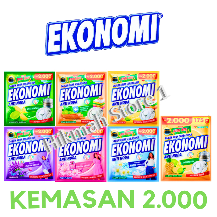 Sabun Cream EKONOMI 500k Ekonomi 2000 / Sabun Cream Ekonomi LEMON EL500K Sabun Krim Colek Noda HIJAU