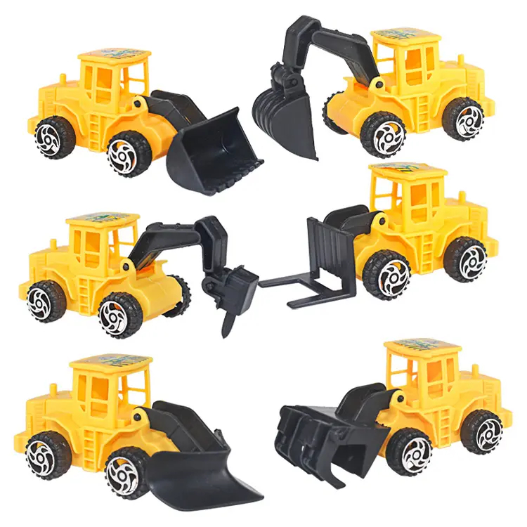 Topper Kue 6 pcs Truk Kuning Excavator Beko Mobil Mobilan Car Cars Mainan Anak Laki Cowok Pria Hobi 